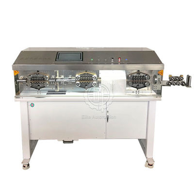 máquina de desmontaje automática grande del cable del PLC 100pcs/H con la cuchilla rotatoria